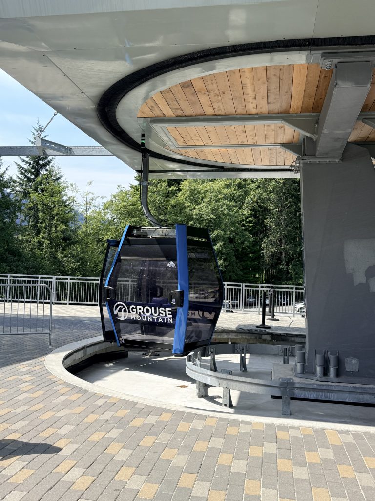 Blue Grouse Gondola at the Grouse Mountain station in North Vancouver.