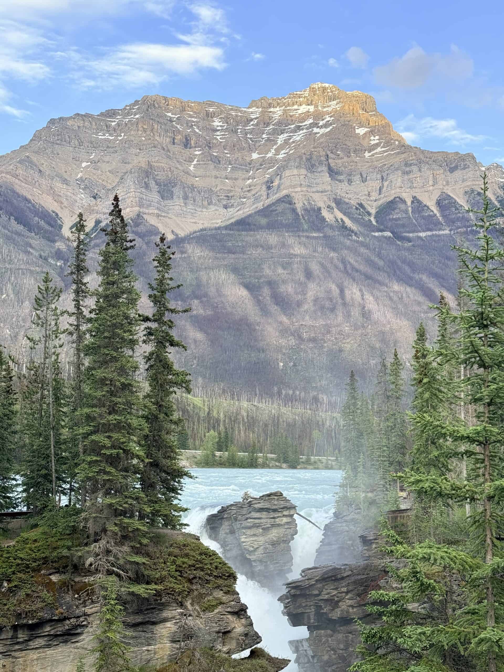 Athabasca Falls along the Icefields Parkway near Jasper