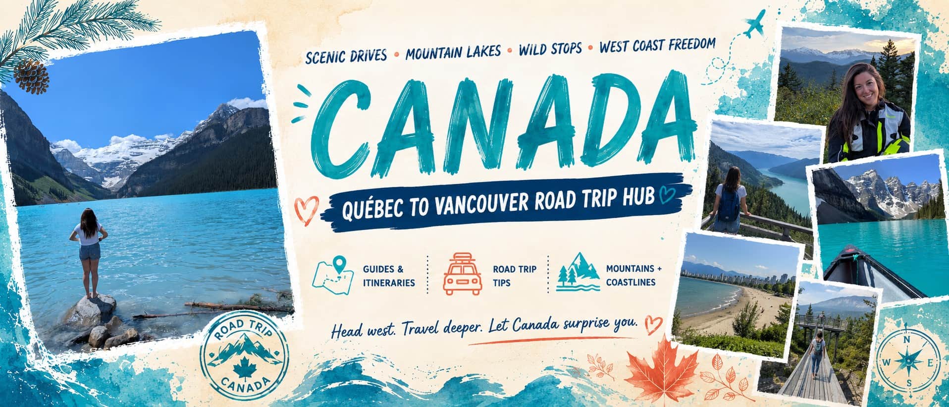 Canada Quebec to Vancouver Road Trip hub banner