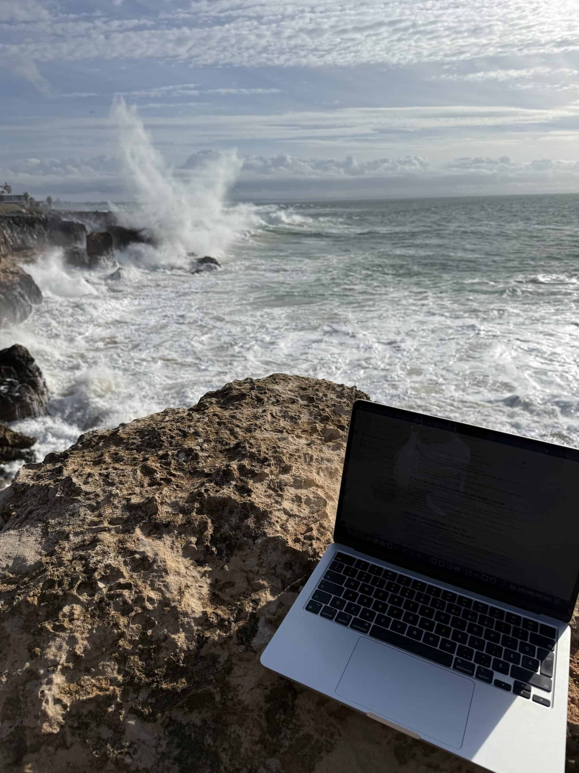 Working remotely by the sea in Cascais Portugal