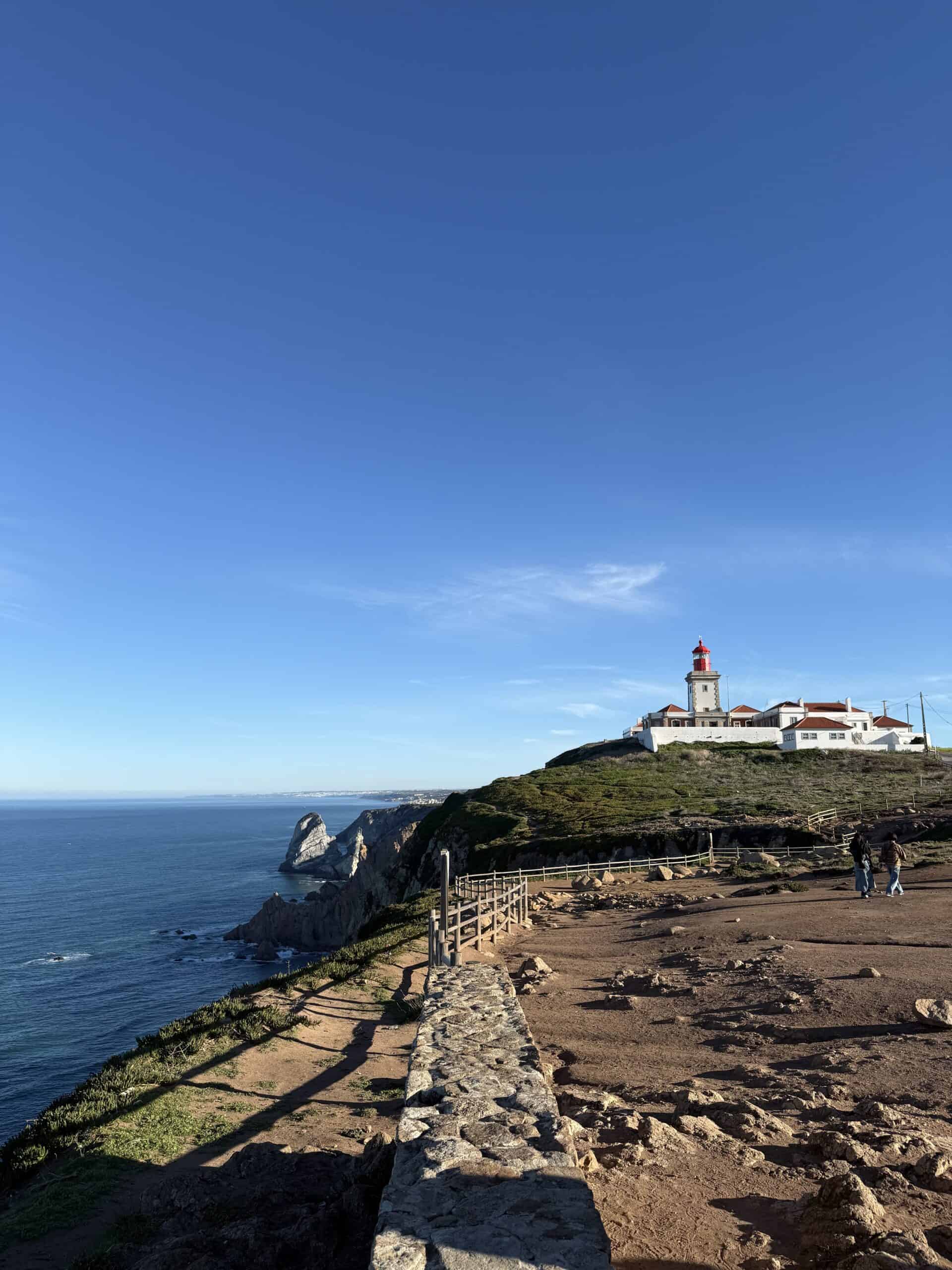 Cabo da Roca lighthouse overlooking the dramatic Atlantic coastline in Portugal